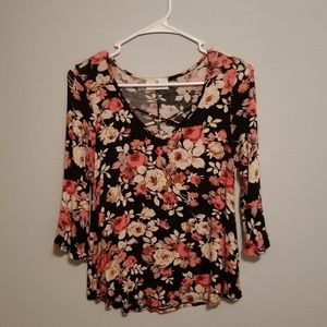 💛 Floral Print Top